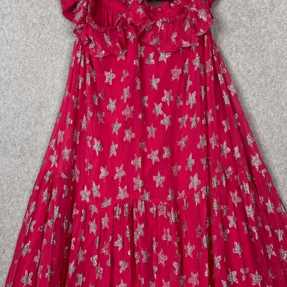 Rococo Sand Pink Silver Star Vega Cut Out Maxi Dress Size XS - Picture 4 of 10